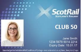 club 50 smart card|ScotRail: Club 50 members can travel anywhere for £17.